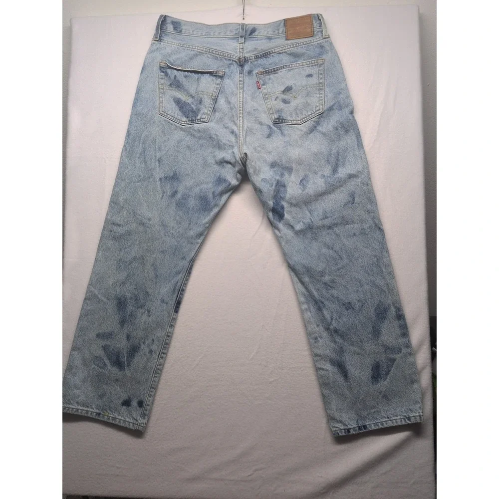 Levis 501 93 Jeans Mens 31x30 Blue Light‎ Wash Straight Button Fly Premium Denim